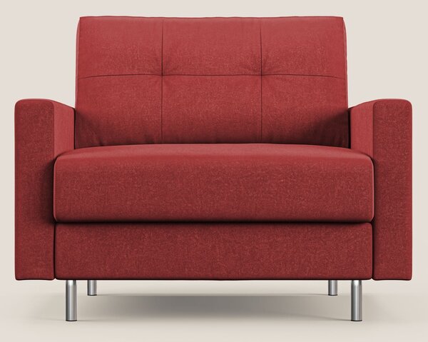 Megan poltrona letto in microfibra smacchiabile T11 rosso