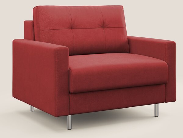 Megan poltrona letto in microfibra smacchiabile T11 rosso