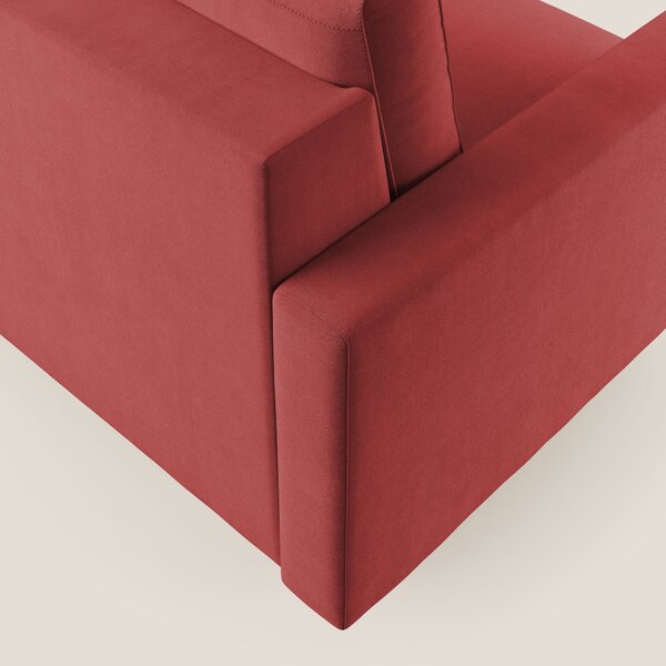 Megan poltrona letto in microfibra smacchiabile T11 rosso