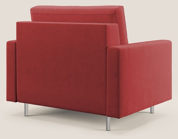 Megan poltrona letto in microfibra smacchiabile T11 rosso
