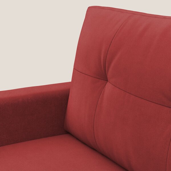 Megan poltrona letto in microfibra smacchiabile T11 rosso