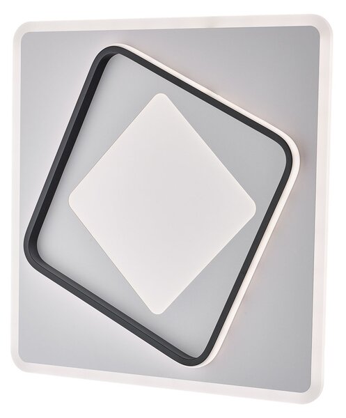 Plafoniera Moderna Lulu' In Alluminio Bianco Nero Led Integrato Cct
