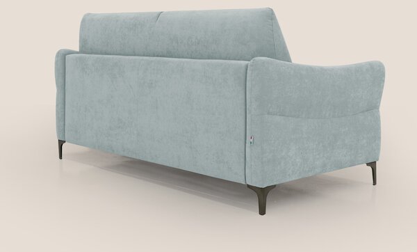 Dalia divano letto con materasso H18 cm e piedi alti in raffinato tess