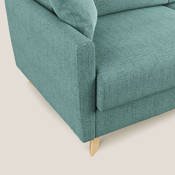 Edgar divano letto angolare in tessuto felis impermeabile T03 verde ac