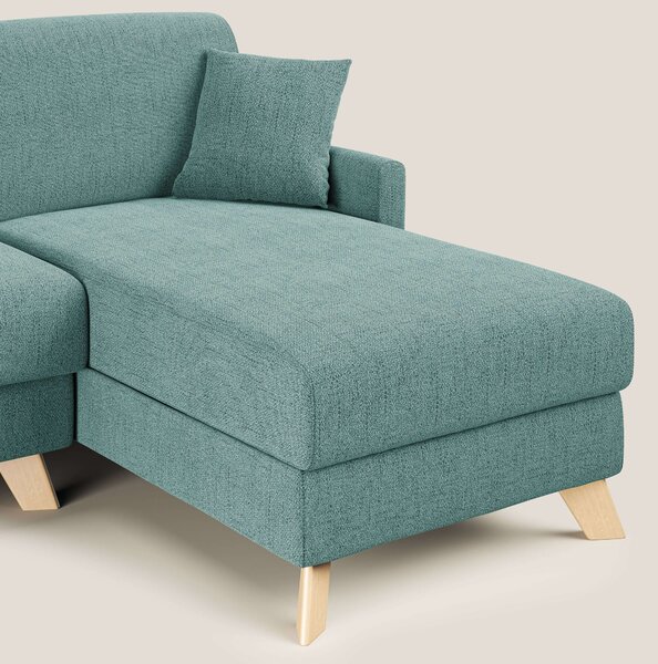 Edgar divano letto angolare in tessuto felis impermeabile T03 verde ac