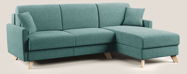 Edgar divano letto angolare in tessuto felis impermeabile T03 verde ac