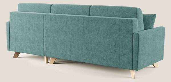 Edgar divano letto angolare in tessuto felis impermeabile T03 verde ac