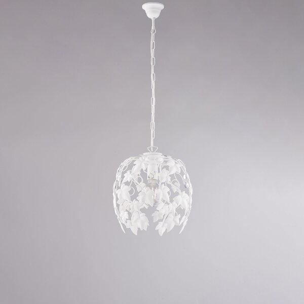 Lampadario Shabby Chic Edera 1 Luce Bianco BeLight