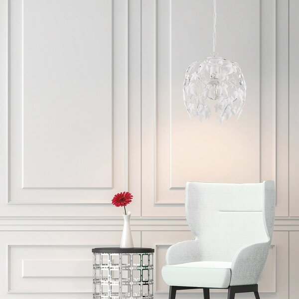 Lampadario Shabby Chic Edera 1 Luce Bianco BeLight
