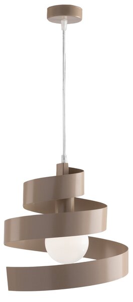 Sospensione Moderna Helix 1 Luce In Ferro Laccato Tortora