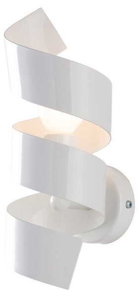 Applique Moderna Helix 1 Luce In Ferro Laccato Bianco
