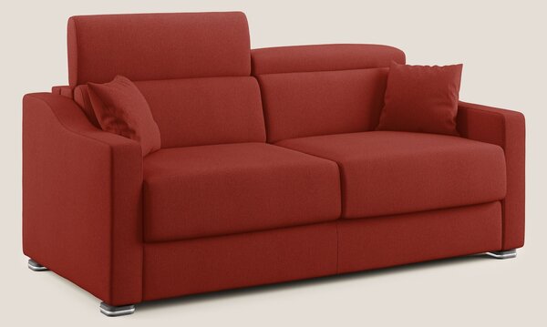 Amber divano letto matrimoniale in tessuto smacchiabile T05 rosso
