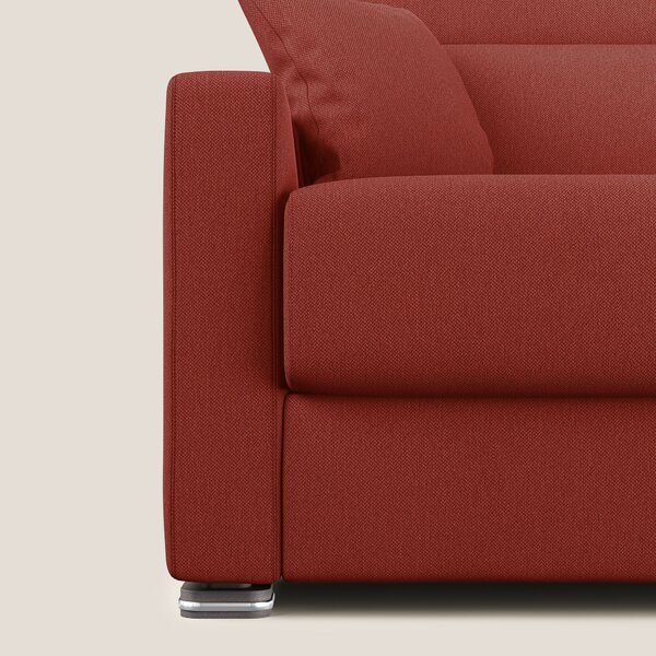 Amber divano letto matrimoniale in tessuto smacchiabile T05 rosso
