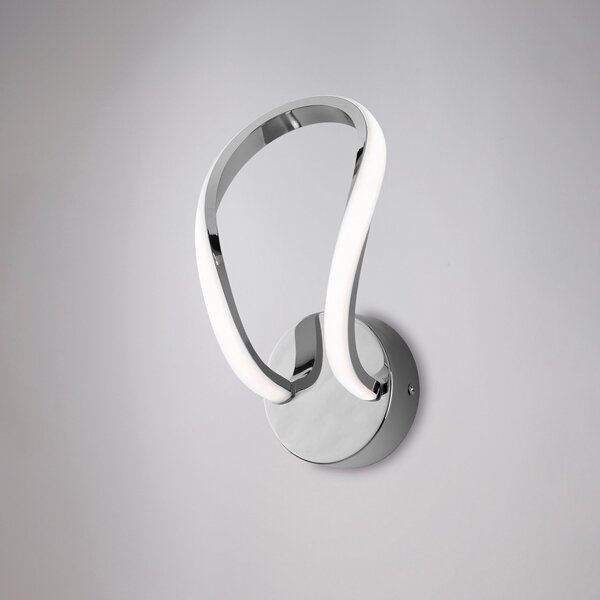 Applique Moderno Infinity Luce Led Integrata Metallo E Alluminio Cromo 