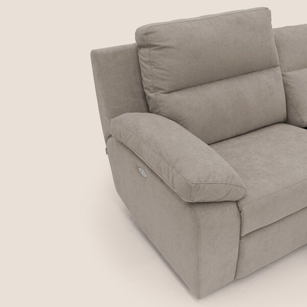 Romeo Divano relax con recliner elettrico in morbido tessuto impermeab