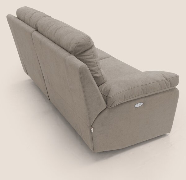 Romeo Divano relax con recliner elettrico in morbido tessuto impermeab