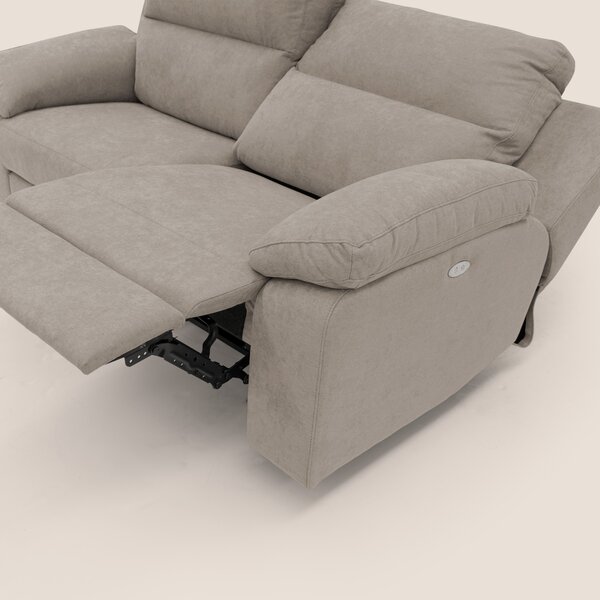 Romeo Divano relax con recliner elettrico in morbido tessuto impermeab