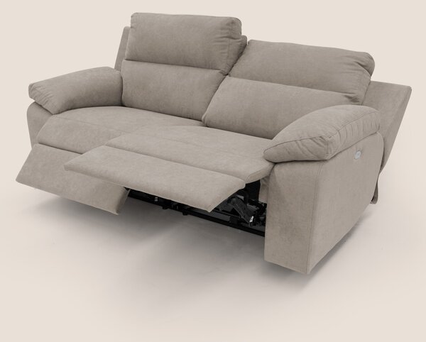 Romeo Divano relax con recliner elettrico in morbido tessuto impermeab