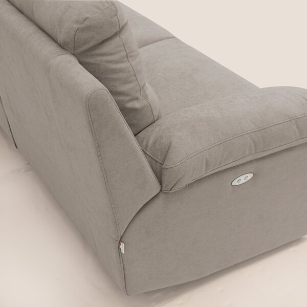 Romeo Divano relax con recliner elettrico in morbido tessuto impermeab