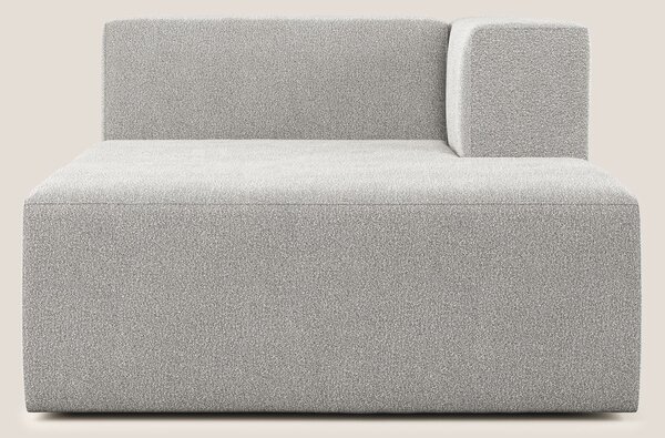 Nettuno modulo chaise longue in morbido tessuto bouclè T07 grigio