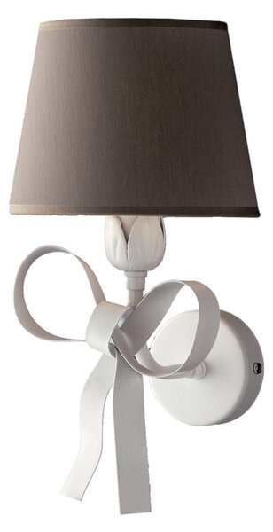 Applique Shabby Chic Lucy Bianco Tortora 1 Luce BeLight