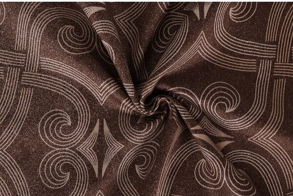 Biancheria da letto matrimoniale in cotone sateen marrone 200x200 cm Pandora - Mijolnir