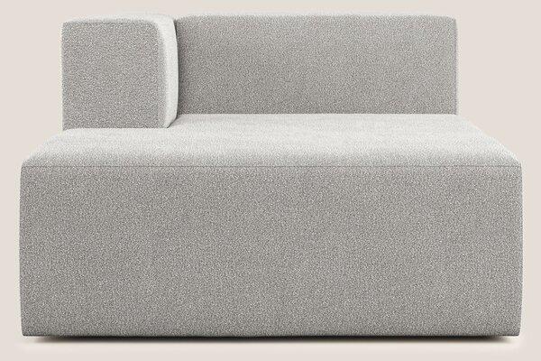 Nettuno modulo chaise longue in morbido tessuto bouclè T07 grigio