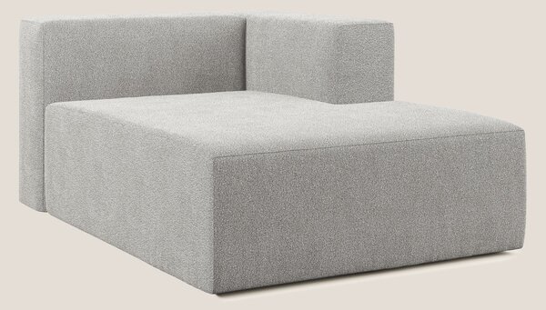 Nettuno modulo chaise longue in morbido tessuto bouclè T07 grigio