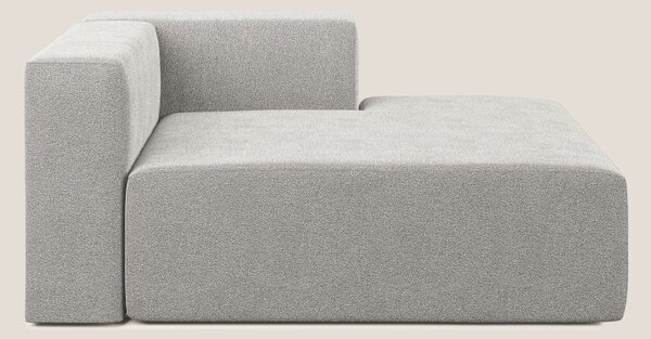 Nettuno modulo chaise longue in morbido tessuto bouclè T07 grigio