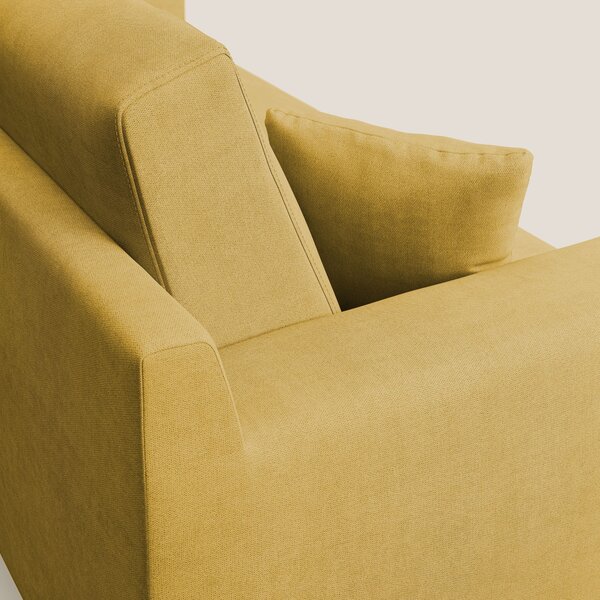 Danish divano moderno in tessuto morbido impermeabile T02 giallo