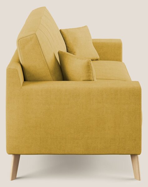 Danish divano moderno in tessuto morbido impermeabile T02 giallo