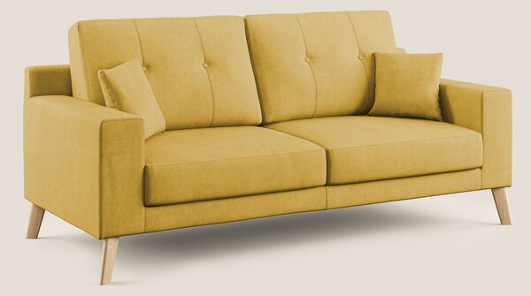 Danish divano moderno in tessuto morbido impermeabile T02 giallo