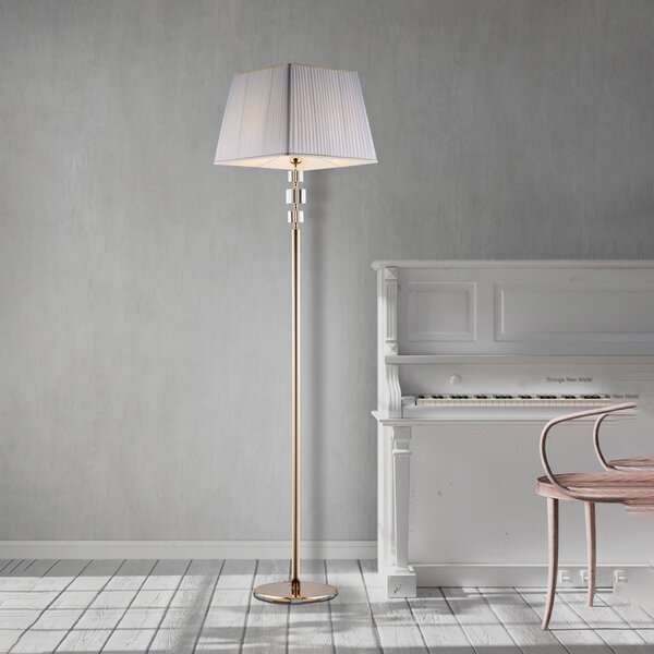 Piantana Contemporanea Franz Cristallo Oro 1 Luce E27