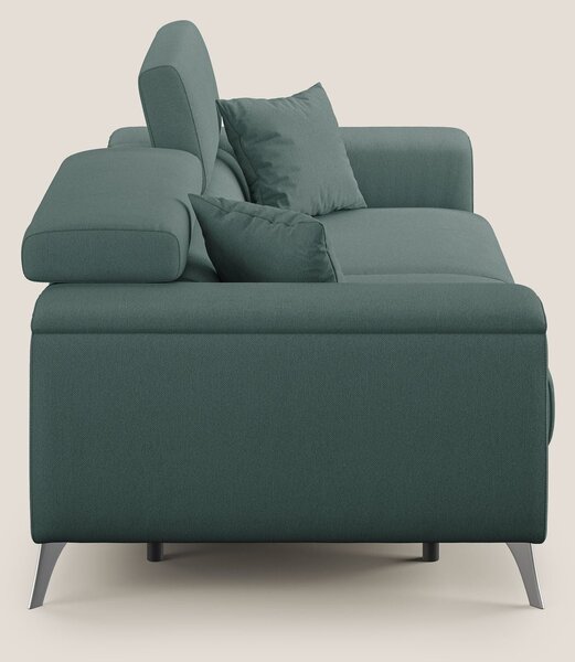 Fusion divano con sedute allungabili in tessuto smacchiabile T05 verde
