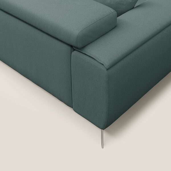 Fusion divano con sedute allungabili in tessuto smacchiabile T05 verde
