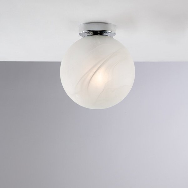 Plafoniera Contemporanea Olaf Metallo Cromo 1 Luce E27