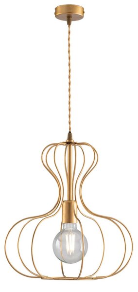 Sospensione Industrial Titty 1 Luce Ferro Laccato Oro