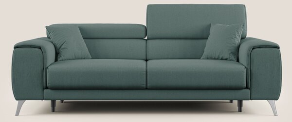 Fusion divano con sedute allungabili in tessuto smacchiabile T05 verde