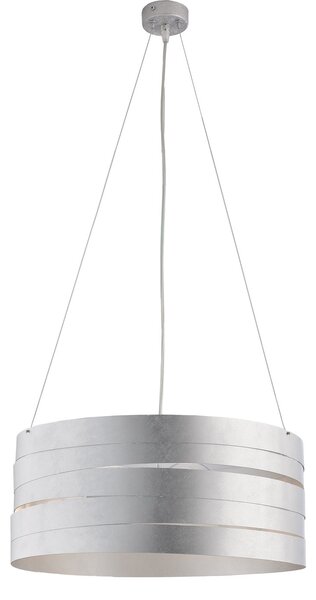 Sospensione Moderna 3 Luci Mambo Fasce Circolari Ferro Argento