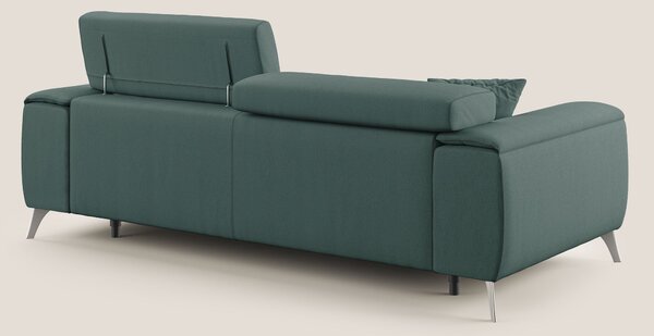 Fusion divano con sedute allungabili in tessuto smacchiabile T05 verde