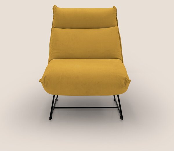 Tessa Poltroncina dal design moderno in morbida microfibra smacchiabil