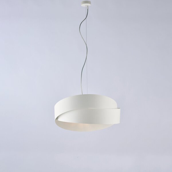 Sospensione Moderna Astro 2 Luci Ferro Laccato Bianco