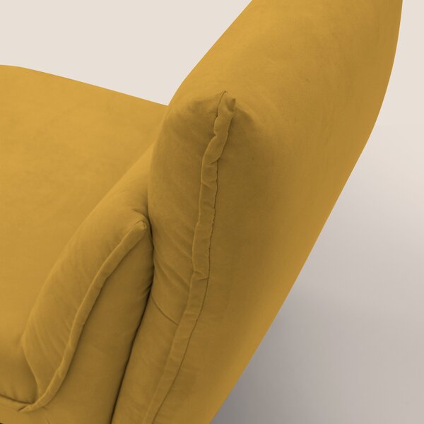 Tessa Poltroncina dal design moderno in morbida microfibra smacchiabil