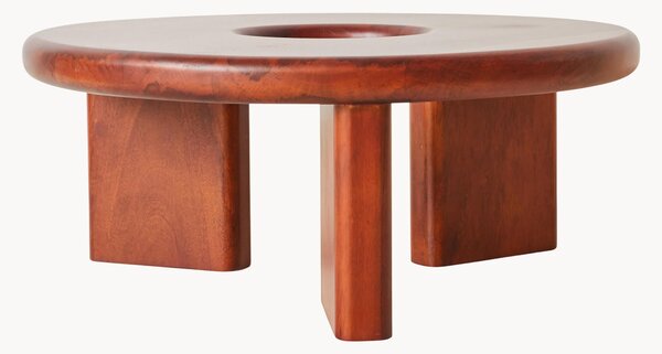 Tavolino da salotto rotondo in legno di mango fatto a mano Conversation