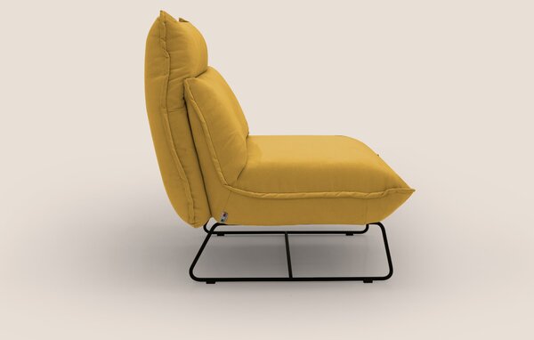 Tessa Poltroncina dal design moderno in morbida microfibra smacchiabil