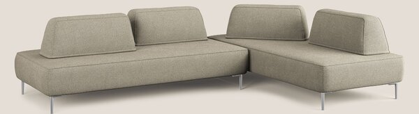 Newton divano angolare modulare con schienali movibili T07 beige