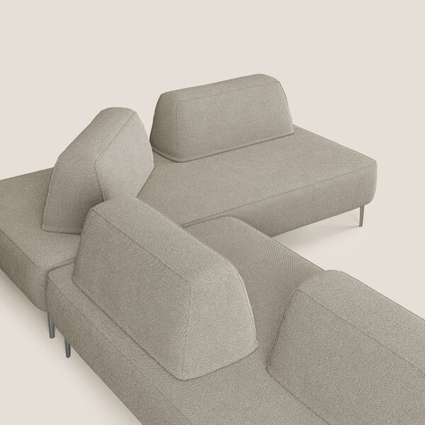 Newton divano angolare modulare con schienali movibili T07 beige