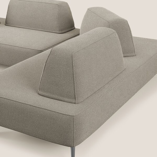 Newton divano angolare modulare con schienali movibili T07 beige