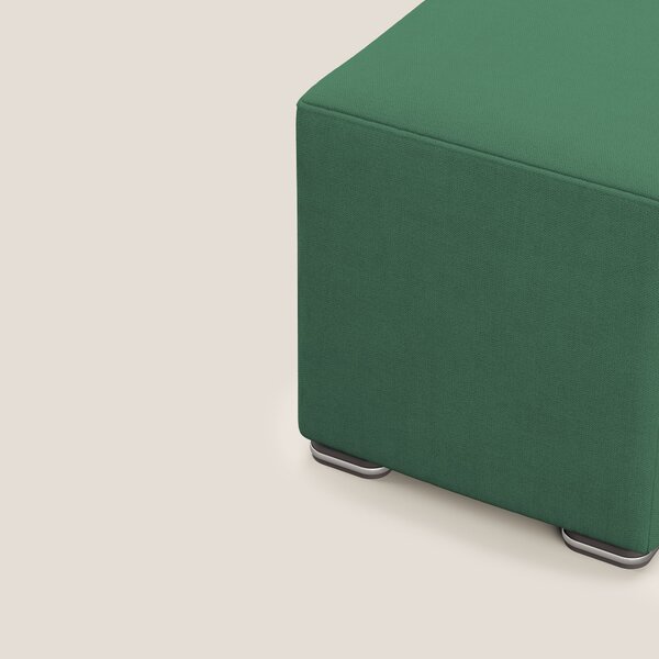 Cube pouf in tessuto morbido impermeabile T02 verde