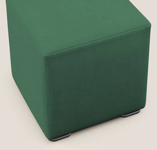 Cube pouf in tessuto morbido impermeabile T02 verde
